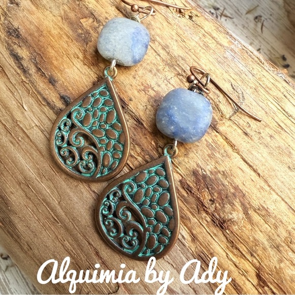 Alquimia Blue and Bronze Earrings